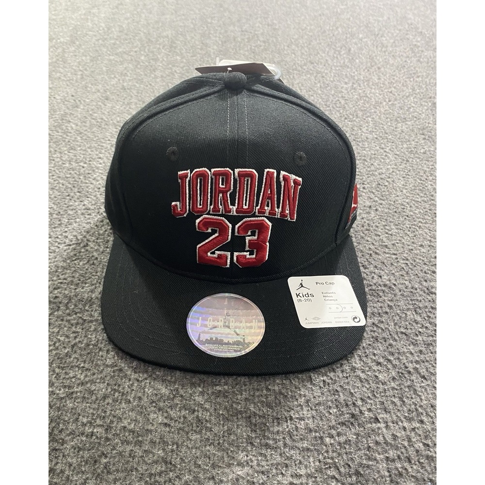 Jordan Pro Cap Kids 8-20 Snapback Black Red 9A0781-023 Hat